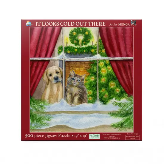 Sunsout It Looks Cold Out There 500 pc Christmas Jigsaw Puzzle 60770 {4}