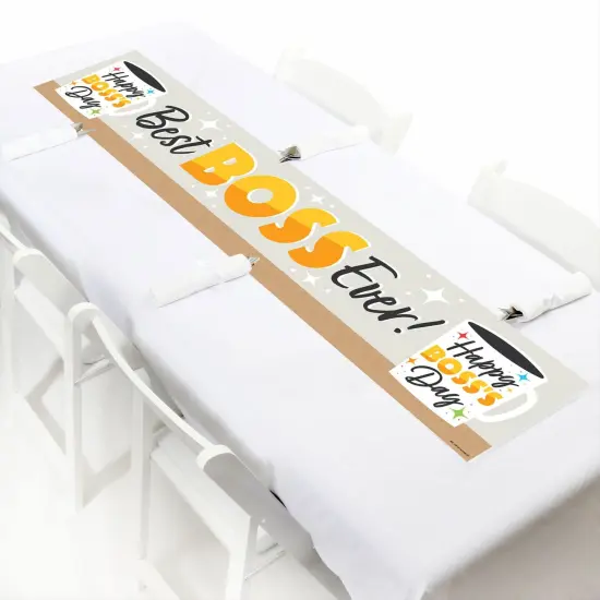Big Dot of Happiness Happy Boss's Day - Best Boss Ever Decorations Party Banner {7}