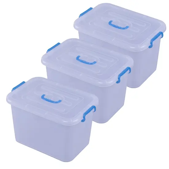 Large Clear Storage Container With Lid and Handles {2}