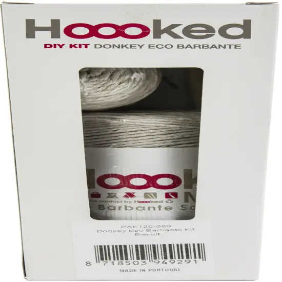 Hoooked Amigurumi DIY Kit W/Eco Barbante Yarn-Donkey Joe - Biscuit {1}