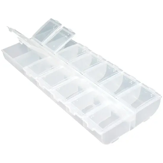 Craft Medley Organizer Box W/Snap Lids 14 Compartments-9"X4"X1" {2}