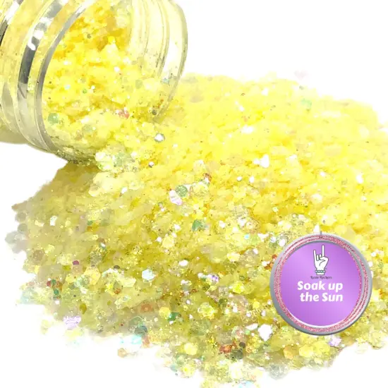 Soak up the Sun Yellow Iridescent Pixie for Poxy Chunky Glitter Mix {1}