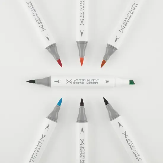 Artfinity Sketch Marker Sets - Set of 3 - Neutral Gray, Vibrant, Professional, Dye-Based Alcohol Markers for Artists, Drawing, Travel, & More {5}