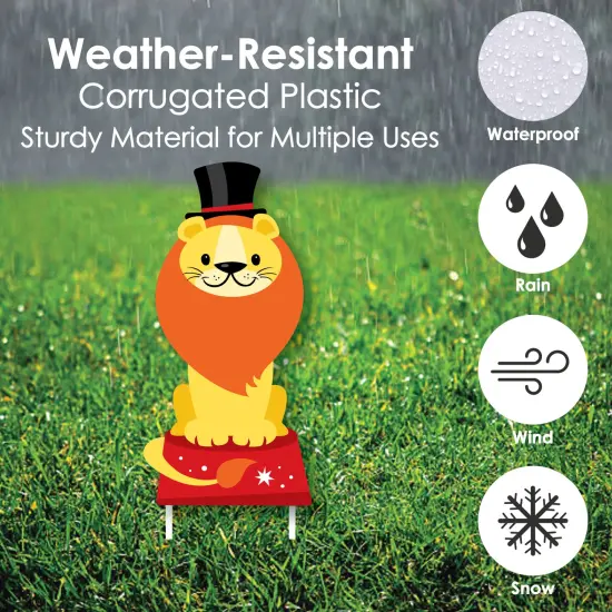 Big Dot of Happiness Carnival - Step Right Up Circus - Animals & Tent Lawn Decorations - Outdoor Carnival Themed Party Yard Decorations - 10 Piece {6}