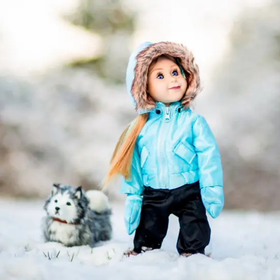 The Queen's Treasures 18 Inch Doll Complete 6 Pc Blue Ski Wear Clothes {7}
