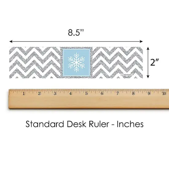 Big Dot of Happiness Winter Wonderland - Snowflake Holiday Party and Winter Wedding Water Bottle Sticker Labels - Set of 20 {6}