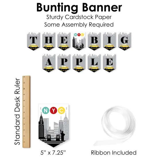 Big Dot of Happiness NYC Cityscape - DIY New York City Party Signs - Snack Bar Decorations Kit - 50 Pieces {7}