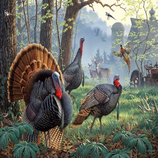 Sunsout Uncle Tom's Farm 1000 pc Thanksgiving Jigsaw Puzzle 52403 {1}