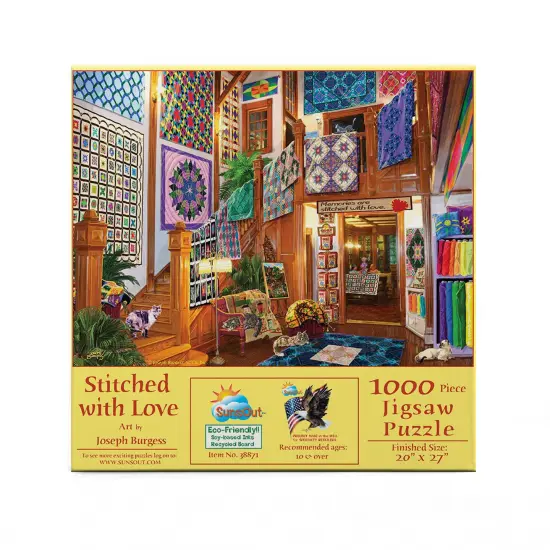 Sunsout Stitched With Love 1000 pc Jigsaw Puzzle 38871 {4}