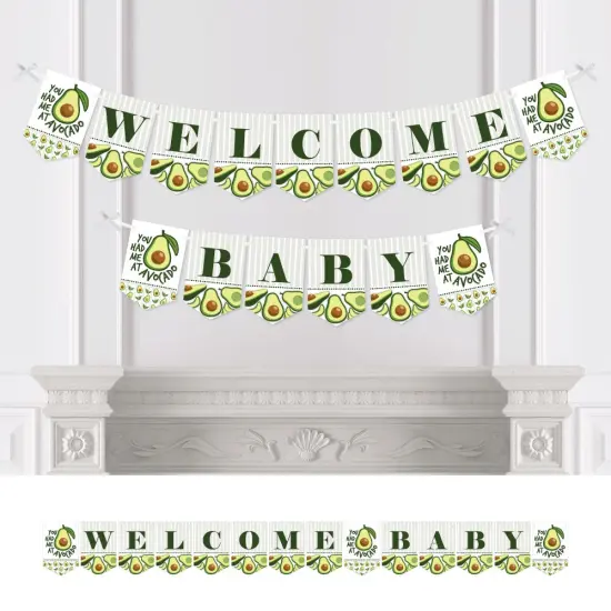 Big Dot of Happiness Hello Avocado - Fiesta Baby Shower Bunting Banner - Party Decorations - Welcome Baby {1}