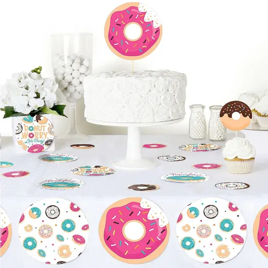 Big Dot of Happiness Donut Worry, Let's Party - Doughnut Party Giant Circle Confetti - Party Decorations - Large Confetti 27 Count {6}