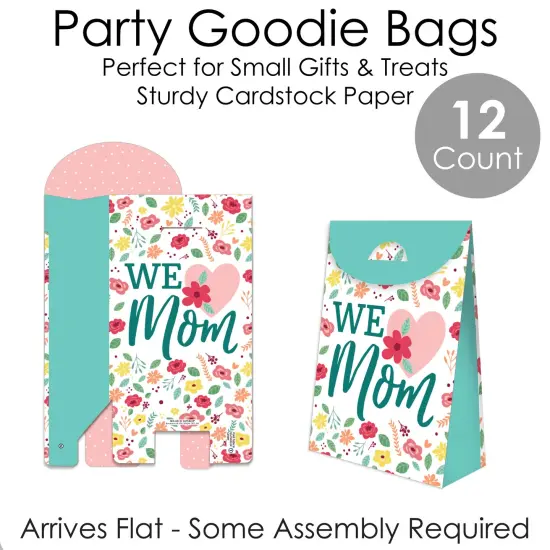 Big Dot of Happiness Colorful Floral Happy Mother's Day - We Love Mom Gift Favor Bags - Party Goodie Boxes - Set of 12 {7}