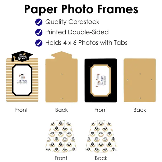 Big Dot of Happiness Law School Grad - Future Lawyer Graduation Party 4x6 Picture Display - Paper Photo Frames - Set of 12 {6}
