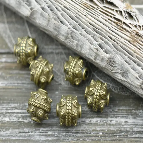 *30* 11x10mm Antique Bronze Drum Beads {1}