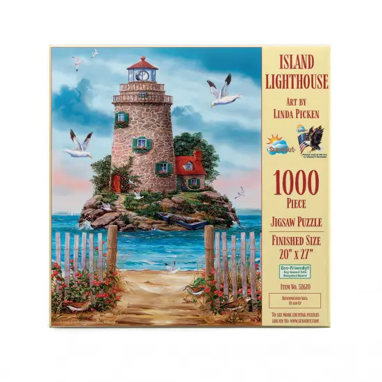 Sunsout Island Lighthouse 1000 pc Jigsaw Puzzle 52620 {4}
