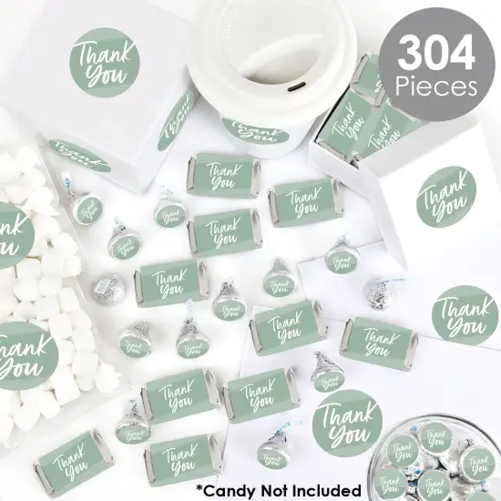 Big Dot of Happiness Sage Green Elegantly Simple- Guest Party Favors Candy Favor Sticker Kit - 304 Pieces {3}