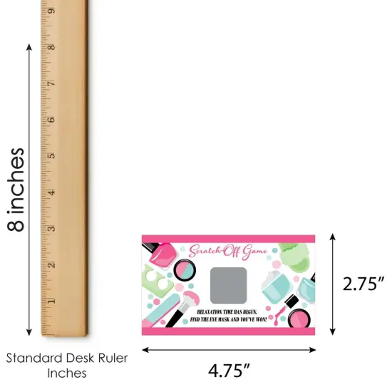 Big Dot of Happiness Spa Day - Girls Makeup Party Game Scratch Off Cards - 22 Count {7}