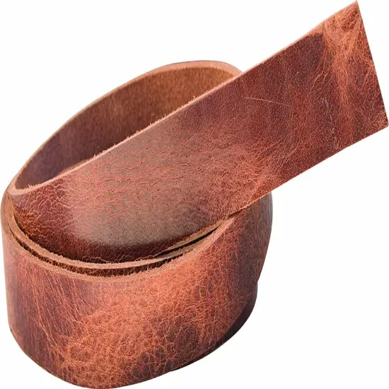 European Leather Works Buffalo Leather Strips (3/4", Antique Mahogany) {1}