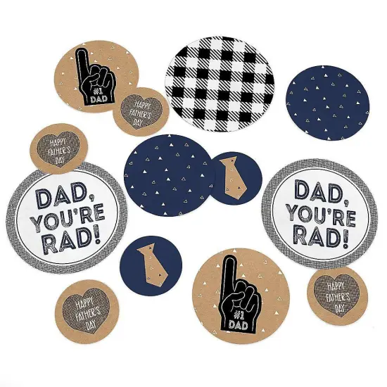 Big Dot of Happiness My Dad is Rad - Father's Day Party Giant Circle Confetti - Party Decorations - Large Confetti 27 Count {1}