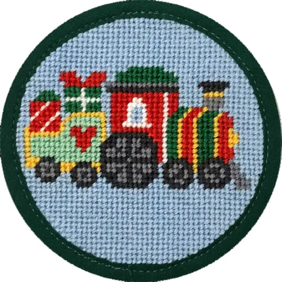 Alice Peterson Stitch-Ups Needlepoint Ornament Kit - Train Multicolor {1}