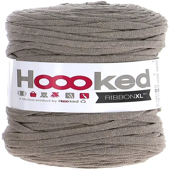 Multipack of 4 - Hoooked Ribbon XL Yarn-Earth Taupe {2}