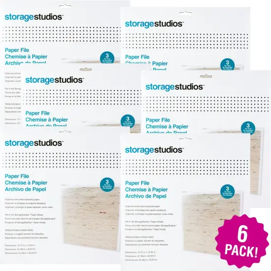 Multipack of 6 - Storage Studios Paper Files W/Tabbed Dividers & Labels 3/Pkg-12.75"X13" {1}