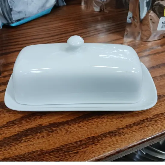 Bia Cordon Bleu 901114 Porcelain Covered 2-Piece Butter Dish 8.25" X 3.5" White {6}