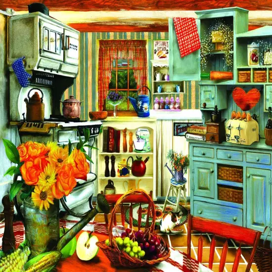 Sunsout Grandma's Country Kitchen 1000 pc Jigsaw Puzzle 28851 {1}