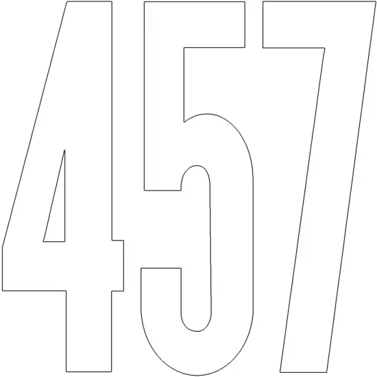 Duro Permanent Adhesive Vinyl Numbers 4" 49/Pkg {1}