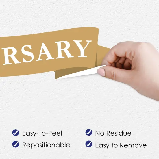 Big Dot of Happiness We Still Do - 50th Wedding Anniversary - Peel and Stick Anniversary Party Decoration - Wall Decals Backdrop {4}