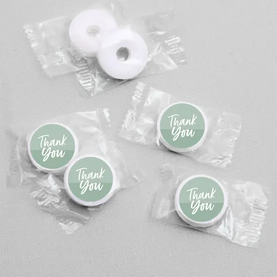 Big Dot of Happiness Sage Green Elegantly Simple - Guest Party Favors Round Candy Sticker Favors - Labels Fits Chocolate Candy (1 sheet of 108) {4}