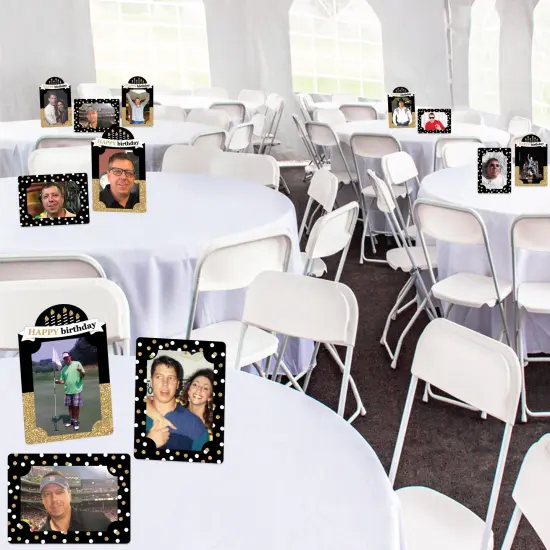 Big Dot of Happiness Adult Happy Birthday - Gold - Birthday Party 4x6 Picture Display - Paper Photo Frames - Set of 12 {3}