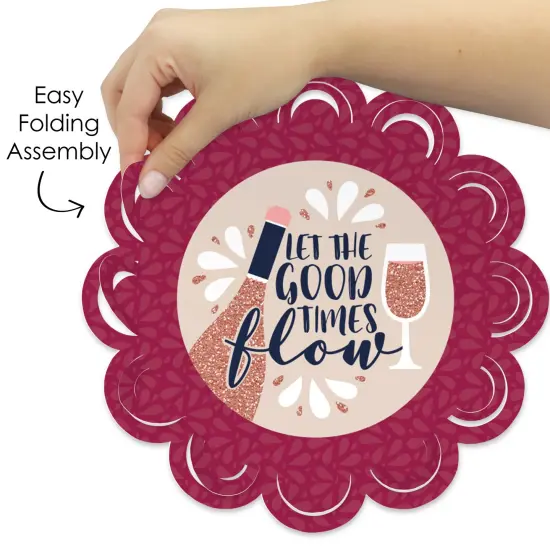 Big Dot of Happiness But First, Wine - Wine Tasting Party Round Table Decorations - Paper Chargers - Place Setting For 12 {6}