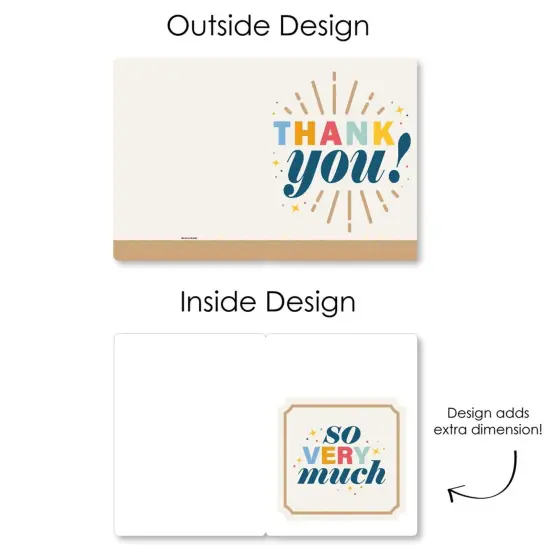 Big Dot of Happiness Thank You So Very Much - Gratitude Giant Greeting Card - Big Shaped Jumborific Card {7}