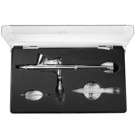 PointZero Airbrush Cake Decorating Kit - Professional Airbrush, Portable Compressor Bundle with 4 Chefmaster Colors {4}