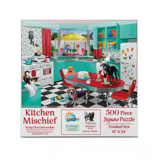 Sunsout Kitchen Mischief 500 pc Jigsaw Puzzle 46020 {4}