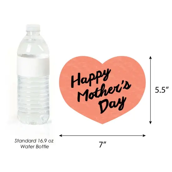 Big Dot of Happiness Best Mom Ever - Heart Decorations DIY Mother's Day Essentials - Set of 20 {6}