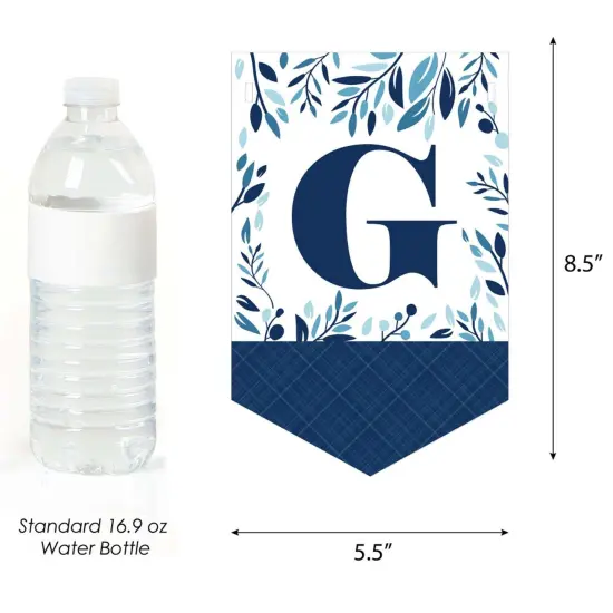 Big Dot of Happiness Confirmation Blue Elegant Cross - Boy Religious Party Bunting Banner - Party Decorations - God Bless Your Confirmation {4}