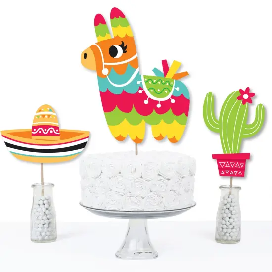 Big Dot of Happiness Pinata Party - Colorful Fiesta Centerpiece Sticks - Table Toppers - Set of 15 {4}