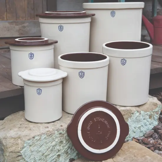 Ohio Stoneware Numbered Pickling and Fermenting Crock 5 Gallon {6}