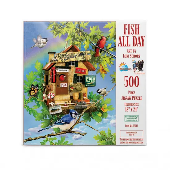Sunsout Fish All Day 500 pc Jigsaw Puzzle 35212 {4}