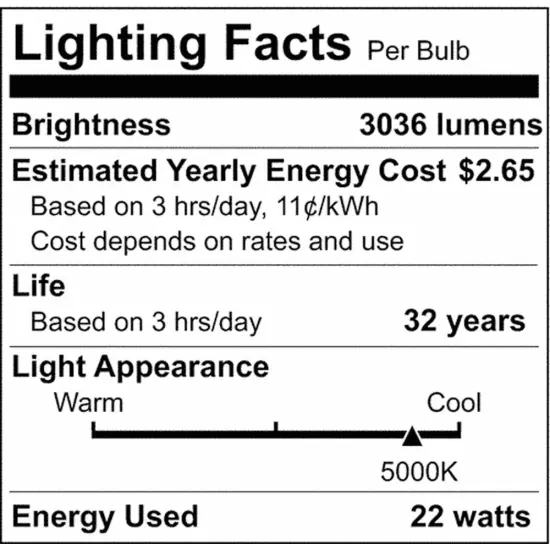 Satco 22w LED HID Replacement 5000K Medium base Economy Hi-Pro {3}