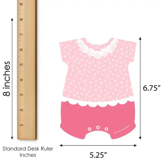 Big Dot of Happiness Baby Girl - Picture Bingo Cards and Markers - Pink Baby Shower Shaped Bingo Game - Set of 18 {6}