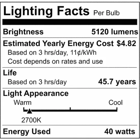 Satco 40 Watt LED HID Replacement 2700K Mogul extended base 100-277 Volt {2}