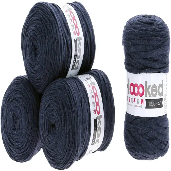 Multipack of 4 - Hoooked Ribbon XL Yarn-Riverside Jeans {1}