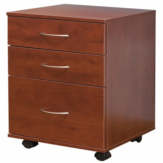 Office File Cabinet 3 Drawer Chest with Rolling Casters White {7}