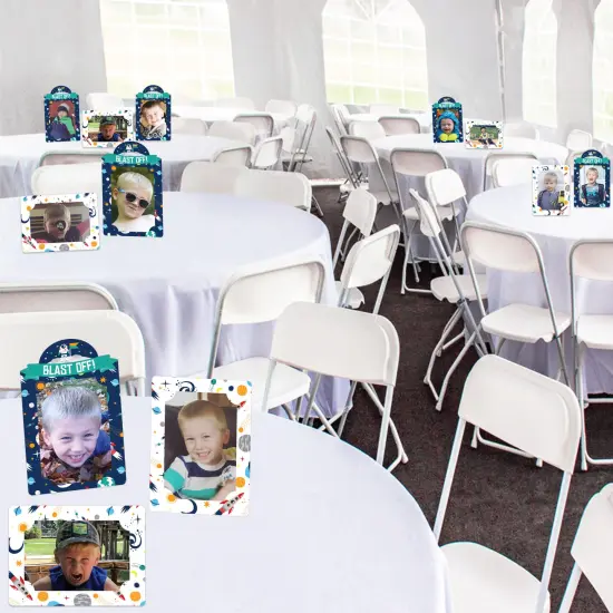 Big Dot of Happiness Blast Off to Outer Space - Rocket Ship Baby Shower or Birthday Party 4x6 Picture Display - Paper Photo Frames - Set of 12 {3}