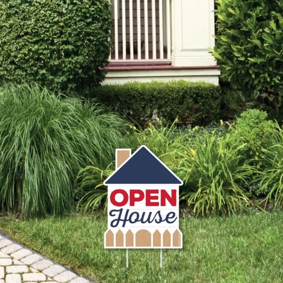 Big Dot of Happiness Open House - Outdoor Lawn Sign - Real Estate Yard Sign - 1 Piece {1}