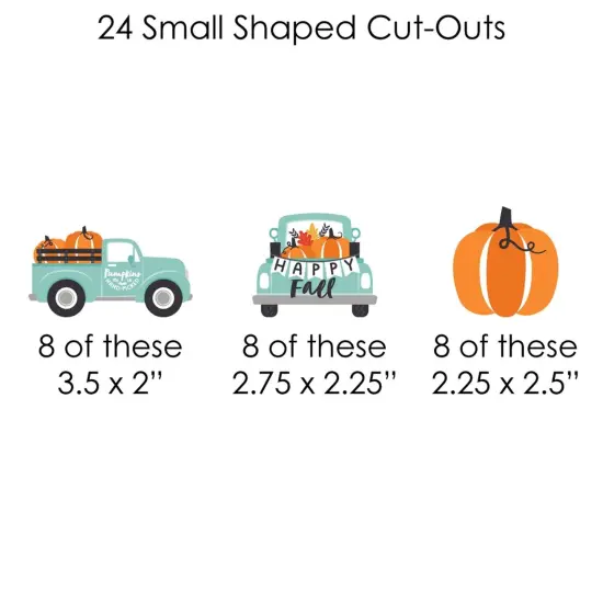 Big Dot of Happiness Happy Fall Truck - Harvest Pumpkin Party DIY Decorations - Clothespin Garland Banner - 44 Pieces {7}