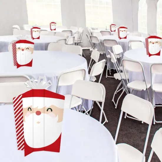 Big Dot of Happiness Jolly Santa Claus - Table Decorations - Christmas Party Fold and Flare Centerpieces - 10 Count {6}
